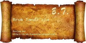Bruk Tanázia névjegykártya